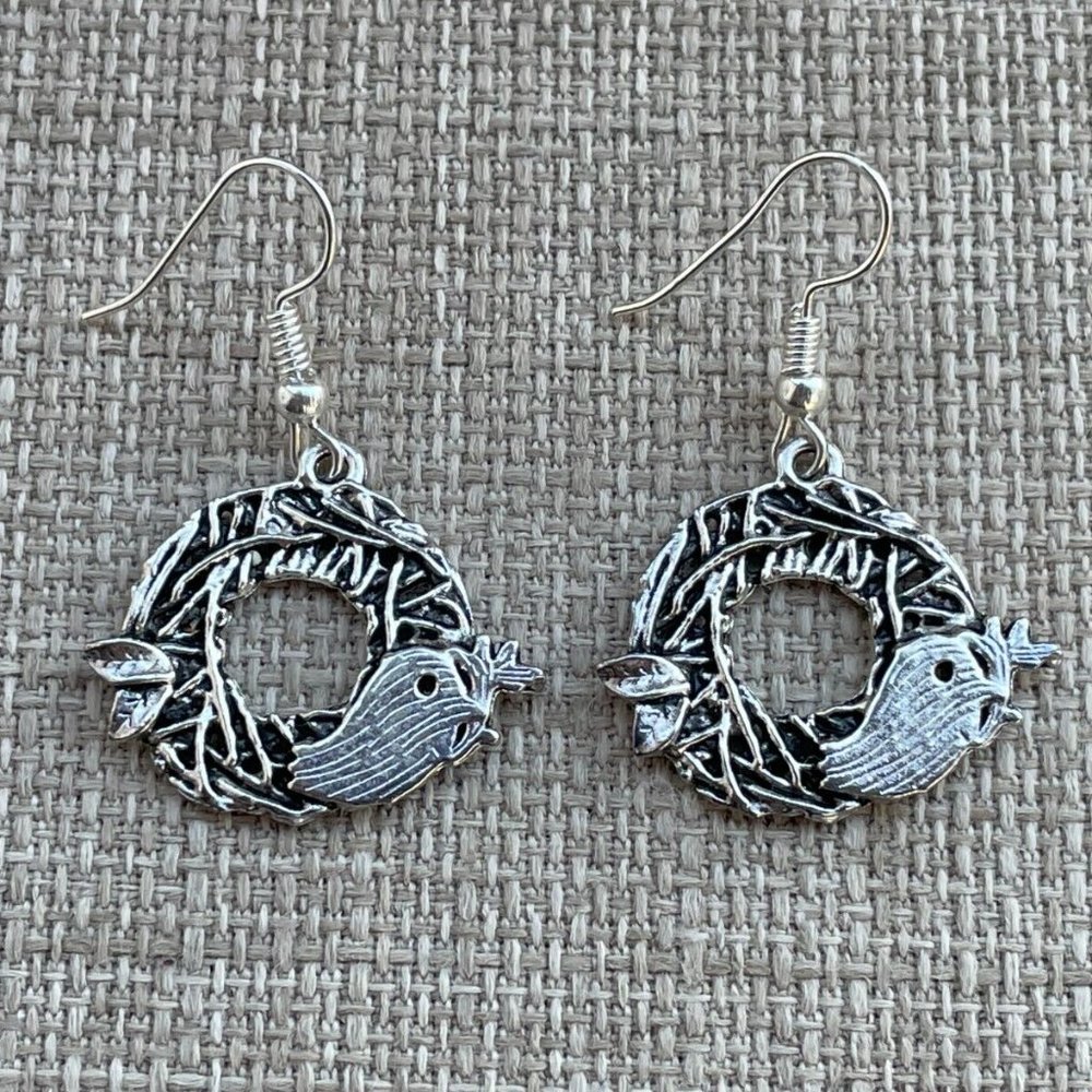 Women Earrings Silver Tone Fashion Jewelry Bird Earrings - Picture 4 of 11